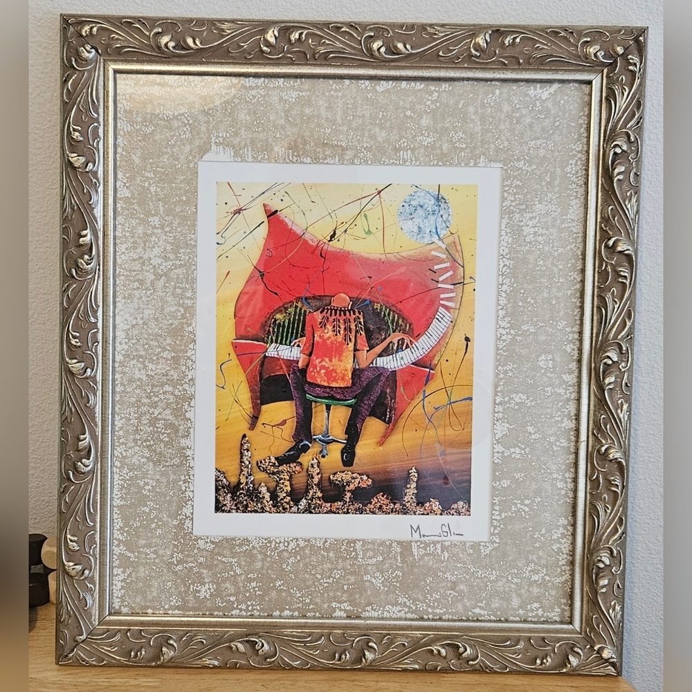 Authentic Framed Art By Marcus Glenn Keys To The Soul 15.5"x19"